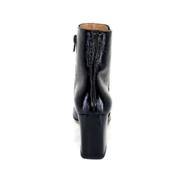 Ivoire0347b Ivoire Ch6556 Cuir Vernis Noir*Femme Bottines