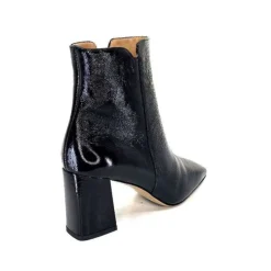 Ivoire0347b Ivoire Ch6556 Cuir Vernis Noir*Femme Bottines