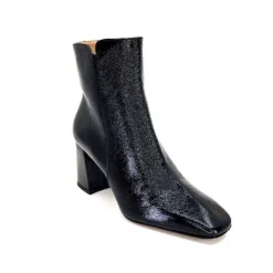 Ivoire0347b Ivoire Ch6556 Cuir Vernis Noir*Femme Bottines