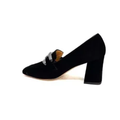 Ivoire0347b Ivoire Ch658 Daim Noir*Femme Escarpins