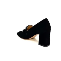 Ivoire0347b Ivoire Ch658 Daim Noir*Femme Escarpins