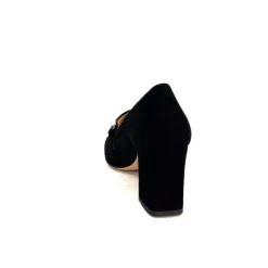 Ivoire0347b Ivoire Ch658 Daim Noir*Femme Escarpins