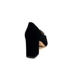 Ivoire0347b Ivoire Ch658 Daim Noir*Femme Escarpins