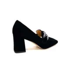 Ivoire0347b Ivoire Ch658 Daim Noir*Femme Escarpins