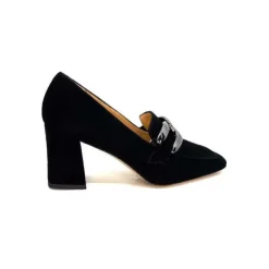 Ivoire0347b Ivoire Ch658 Daim Noir*Femme Escarpins
