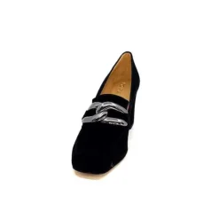 Ivoire0347b Ivoire Ch658 Daim Noir*Femme Escarpins