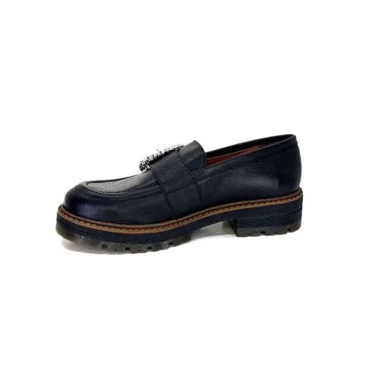 Ivoire0036a Ivoire Cv5053 Cuir Noir*Femme Mocassins