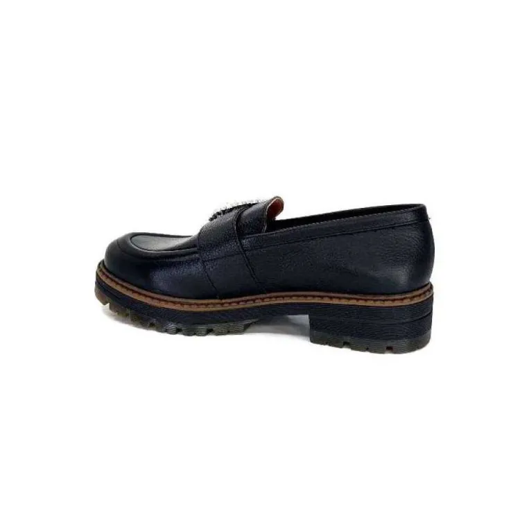 Ivoire0036a Ivoire Cv5053 Cuir Noir*Femme Mocassins
