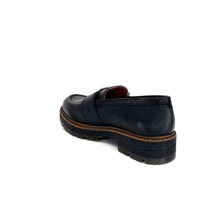 Ivoire0036a Ivoire Cv5053 Cuir Noir*Femme Mocassins