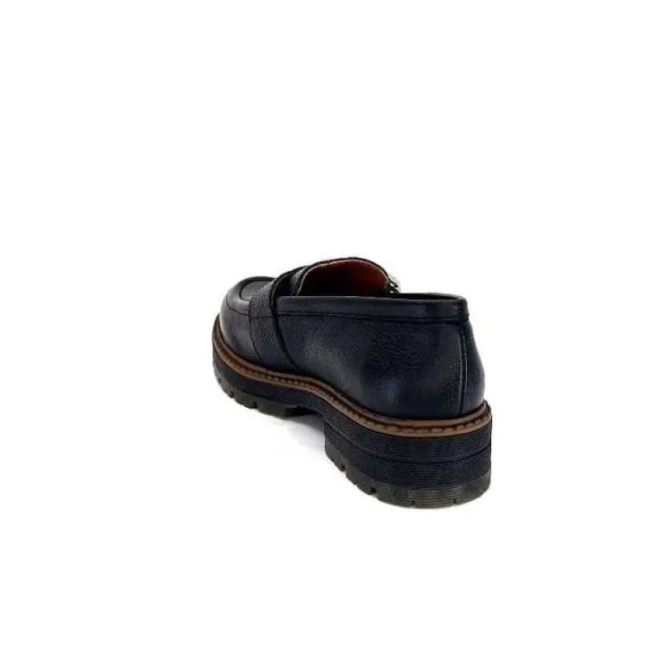 Ivoire0036a Ivoire Cv5053 Cuir Noir*Femme Mocassins