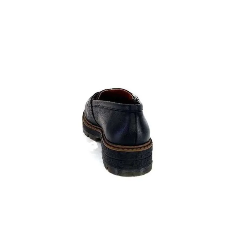 Ivoire0036a Ivoire Cv5053 Cuir Noir*Femme Mocassins