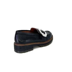 Ivoire0036a Ivoire Cv5053 Cuir Noir*Femme Mocassins