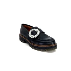 Ivoire0036a Ivoire Cv5053 Cuir Noir*Femme Mocassins