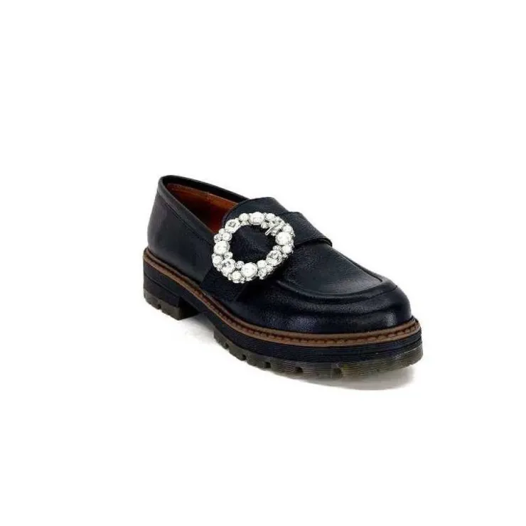 Ivoire0036a Ivoire Cv5053 Cuir Noir*Femme Mocassins