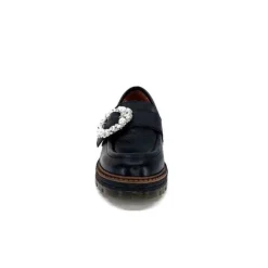 Ivoire0036a Ivoire Cv5053 Cuir Noir*Femme Mocassins