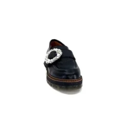 Ivoire0036a Ivoire Cv5053 Cuir Noir*Femme Mocassins