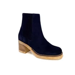 Ivoire0036a Ivoire Cv6104 Daim Bleu Marine*Femme Bottines