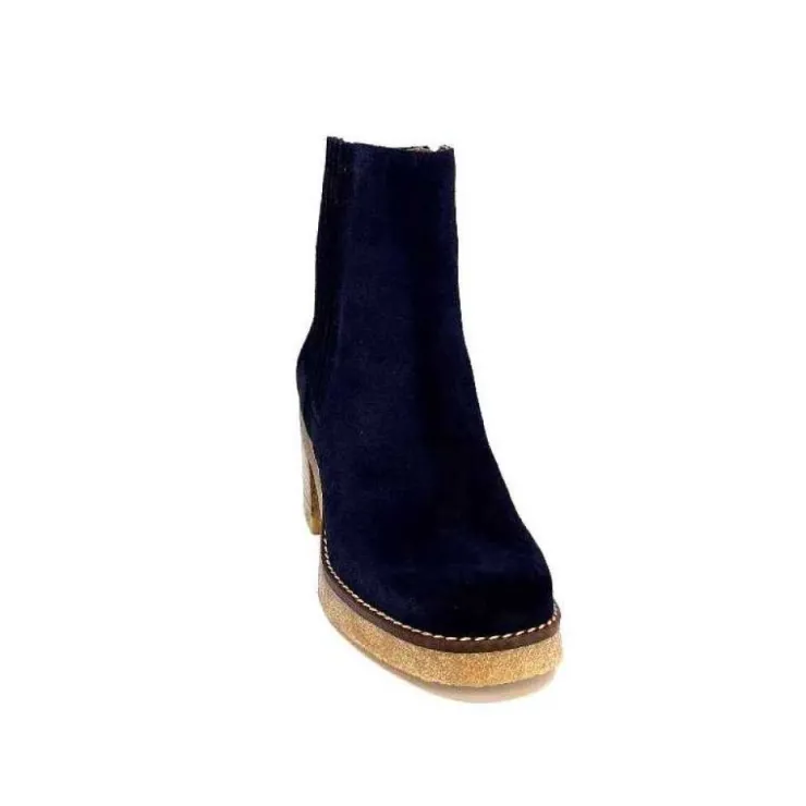 Ivoire0036a Ivoire Cv6104 Daim Bleu Marine*Femme Bottines