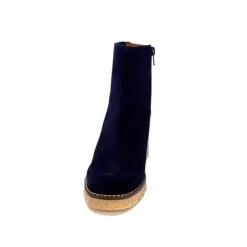 Ivoire0036a Ivoire Cv6104 Daim Bleu Marine*Femme Bottines
