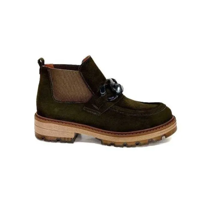 Ivoire0036a Ivoire Cv5057 Daim Kaki*Femme Bottines