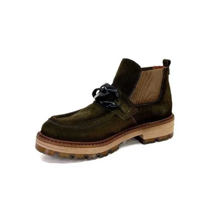 Ivoire0036a Ivoire Cv5057 Daim Kaki*Femme Bottines
