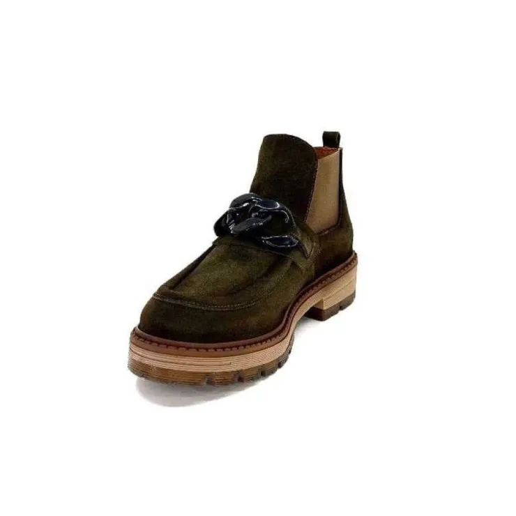 Ivoire0036a Ivoire Cv5057 Daim Kaki*Femme Bottines
