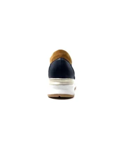 Ivoire0130a Ivoire 9D 4640 Textile Bleu*Femme Mocassins