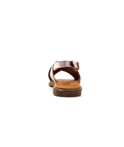 gloria Ivoire 908D Cuir Argent Et Nude*Femme Sandales