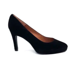 Ivoire0469 Ivoire 807D Daim Noir*Femme Escarpins