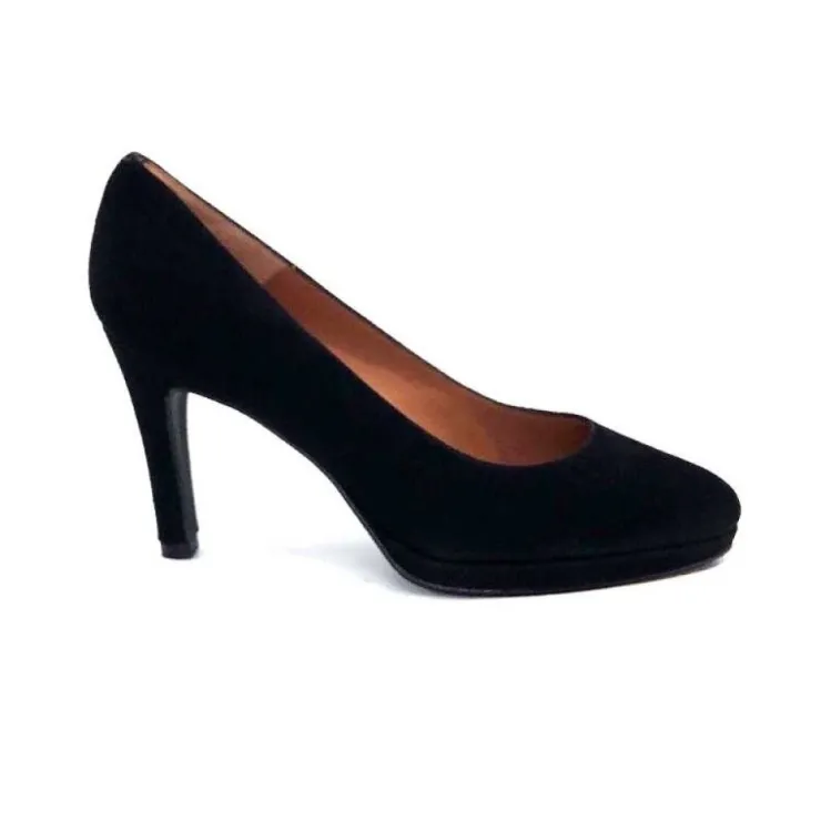 Ivoire0469 Ivoire 807D Daim Noir*Femme Escarpins