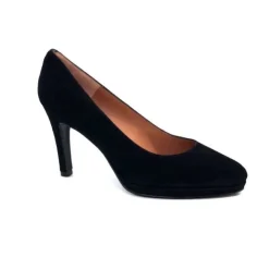 Ivoire0469 Ivoire 807D Daim Noir*Femme Escarpins