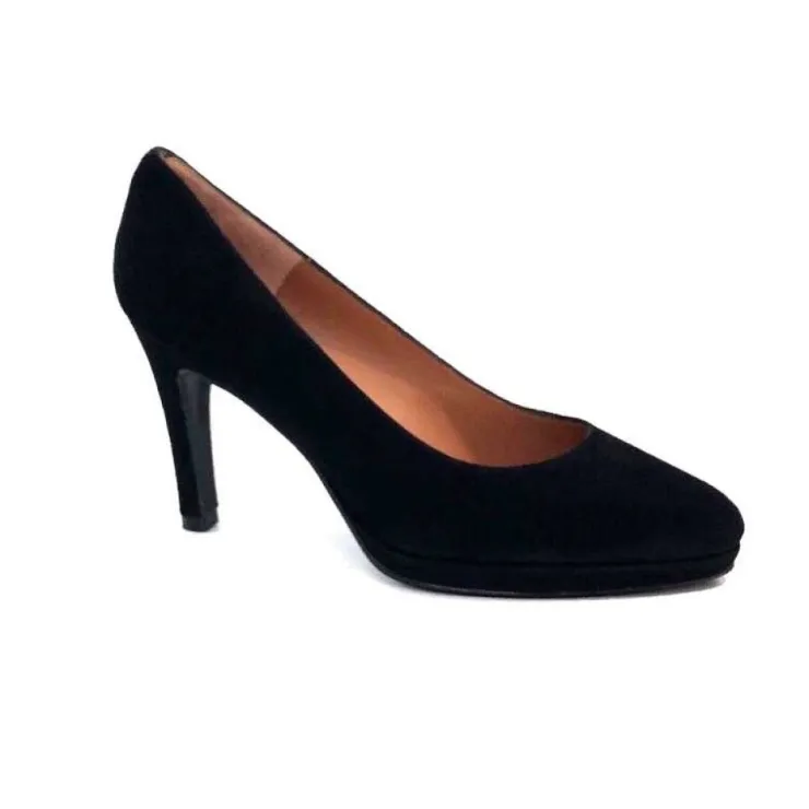 Ivoire0469 Ivoire 807D Daim Noir*Femme Escarpins