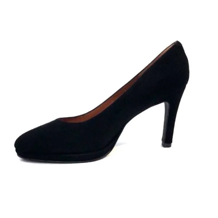 Ivoire0469 Ivoire 807D Daim Noir*Femme Escarpins