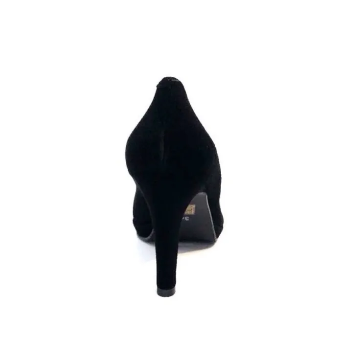 Ivoire0469 Ivoire 807D Daim Noir*Femme Escarpins