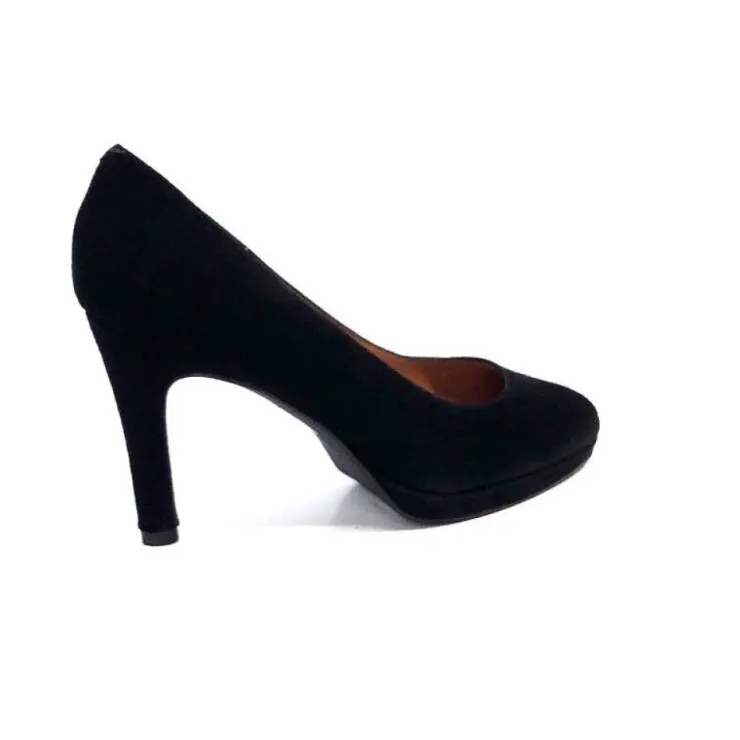 Ivoire0469 Ivoire 807D Daim Noir*Femme Escarpins