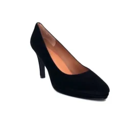 Ivoire0469 Ivoire 807D Daim Noir*Femme Escarpins