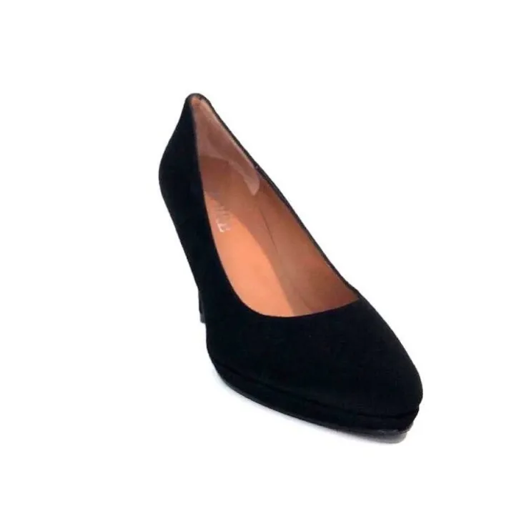 Ivoire0469 Ivoire 807D Daim Noir*Femme Escarpins