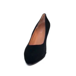 Ivoire0469 Ivoire 807D Daim Noir*Femme Escarpins