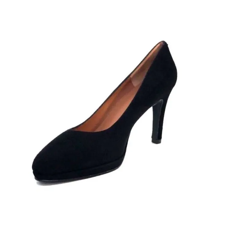 Ivoire0469 Ivoire 807D Daim Noir*Femme Escarpins