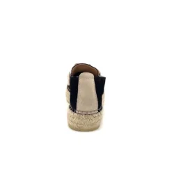 Ivoire0586a Ivoire D107807 Daim Noir*Femme Espadrilles