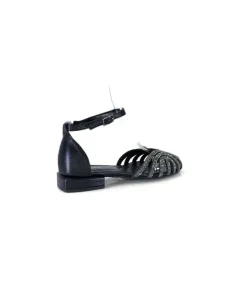s.piero Ivoire E35.018 Cuir Noir*Femme Sandales