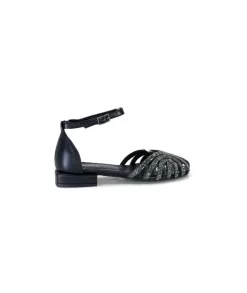 s.piero Ivoire E35.018 Cuir Noir*Femme Sandales