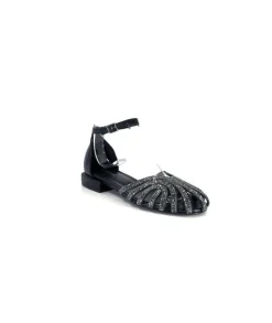 s.piero Ivoire E35.018 Cuir Noir*Femme Sandales