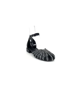 s.piero Ivoire E35.018 Cuir Noir*Femme Sandales