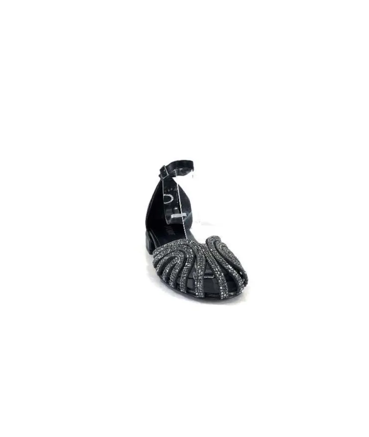 s.piero Ivoire E35.018 Cuir Noir*Femme Sandales