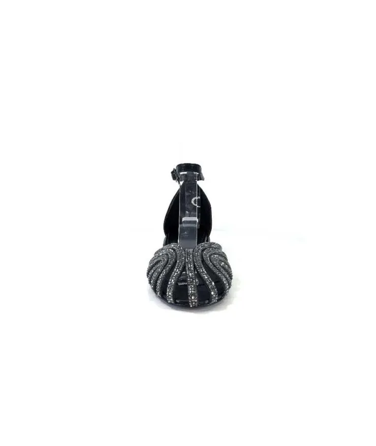s.piero Ivoire E35.018 Cuir Noir*Femme Sandales