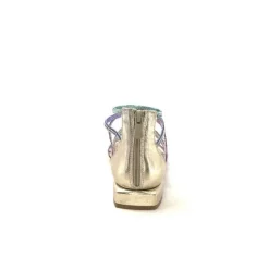 s.piero Ivoire E35.008 Cuir Or Strass Multi*Femme Sandales