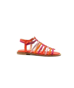 eliza Ivoire E10433 Cuir Orange Rose*Femme Sandales