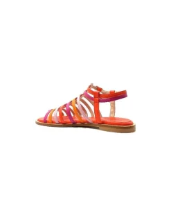 eliza Ivoire E10433 Cuir Orange Rose*Femme Sandales
