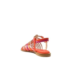 eliza Ivoire E10433 Cuir Orange Rose*Femme Sandales